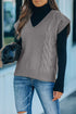 V-Neck Twist Knitted Vest Sweater